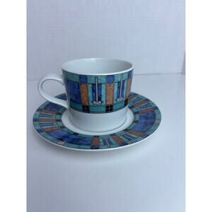 Pfaltzgraff Cityscape Cup & Saucer 511308 Excellent Preowned Condition